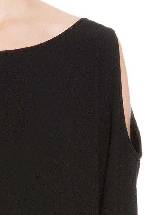 ELBOW SLEEVE COLD SHOULDER DRESS